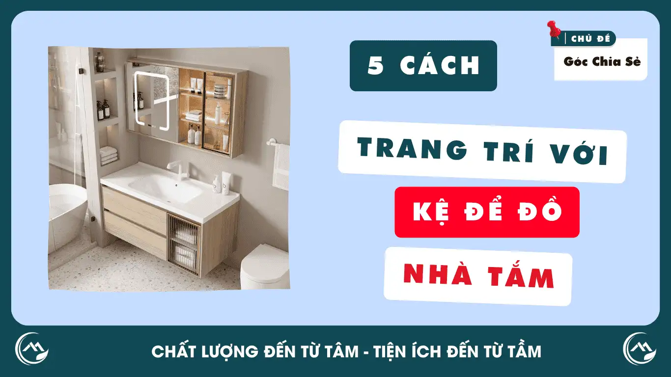 5 cách trang trí phòng tắm với kệ để đồ nhà tắm 1 5 cach trang tri phong tam voi ke de do nha tam